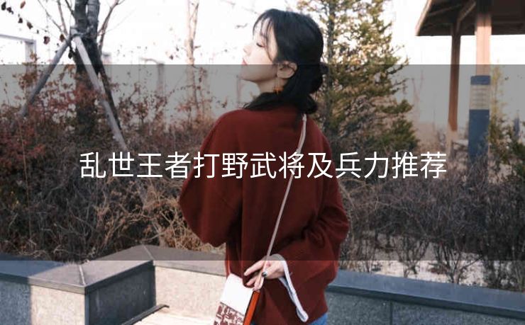 乱世王者打野武将及兵力推荐