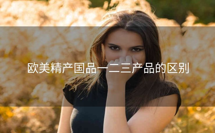 欧美精产国品一二三产品的区别