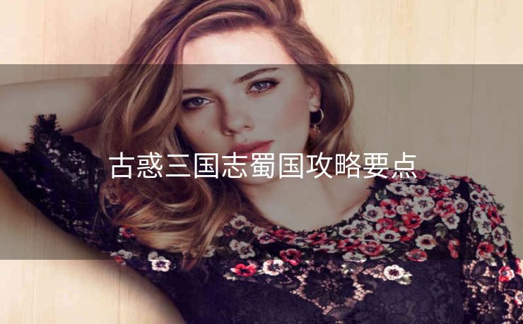 古惑三国志蜀国攻略要点