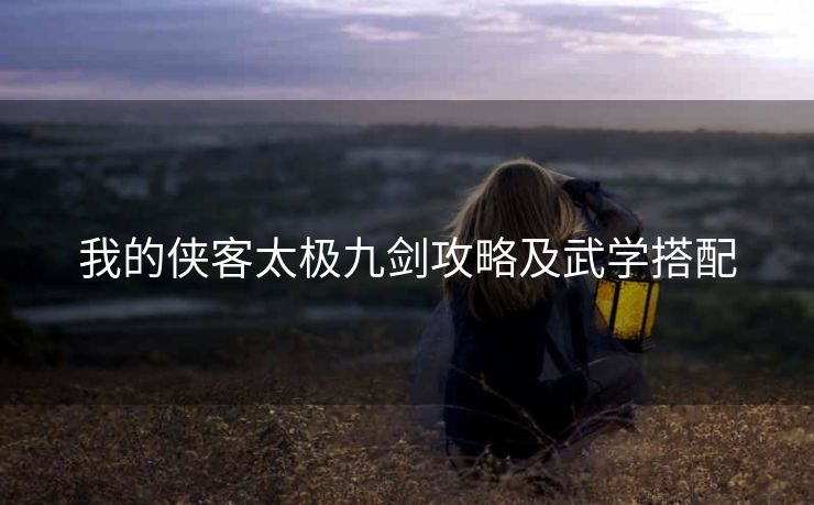 我的侠客太极九剑攻略及武学搭配