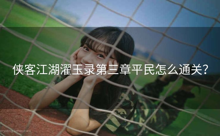侠客江湖濯玉录第三章平民怎么通关？