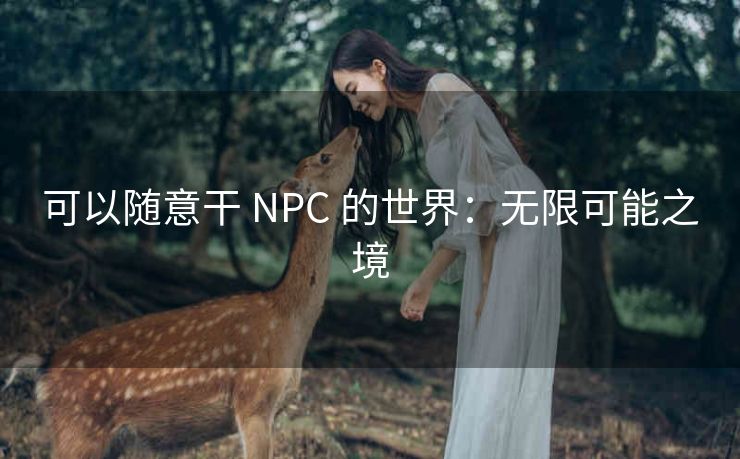可以随意干 NPC 的世界：无限可能之境