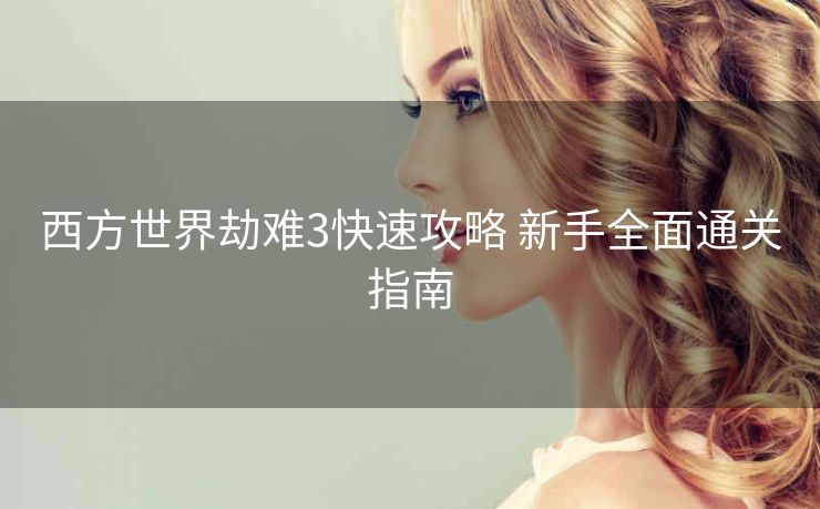 西方世界劫难3快速攻略 新手全面通关指南