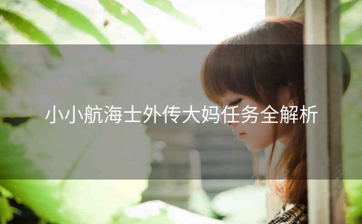 小小航海士外传大妈任务全解析