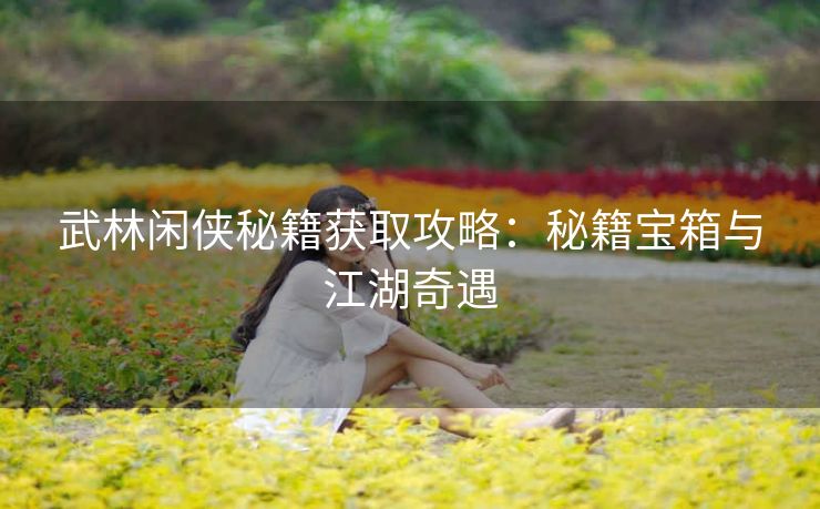 武林闲侠秘籍获取攻略：秘籍宝箱与江湖奇遇