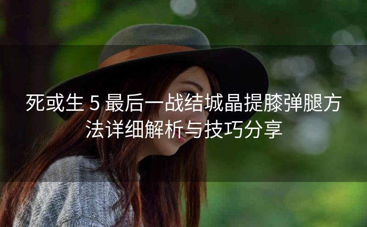 死或生 5 最后一战结城晶提膝弹腿方法详细解析与技巧分享