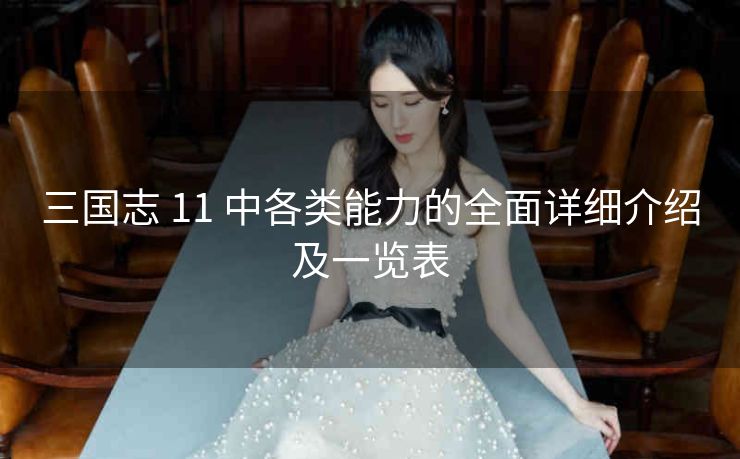 三国志 11 中各类能力的全面详细介绍及一览表