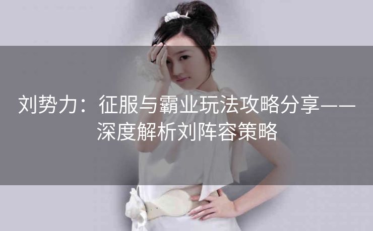 刘势力：征服与霸业玩法攻略分享——深度解析刘阵容策略