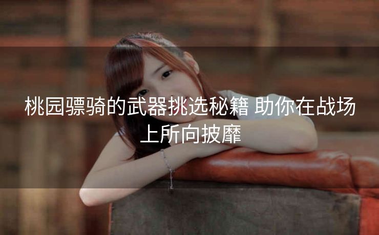 桃园骠骑的武器挑选秘籍 助你在战场上所向披靡