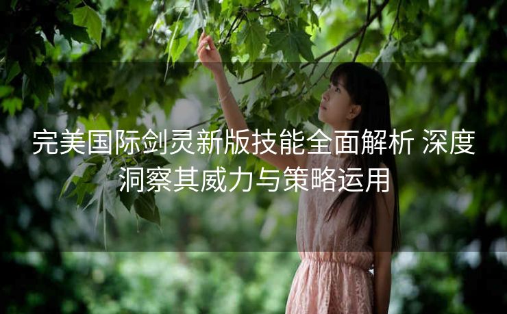 完美国际剑灵新版技能全面解析 深度洞察其威力与策略运用