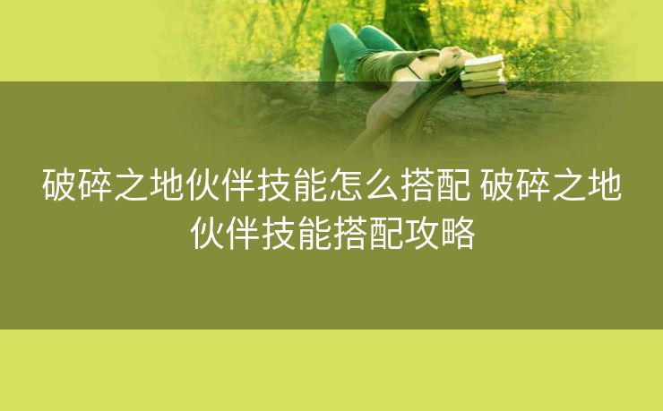 破碎之地伙伴技能怎么搭配 破碎之地伙伴技能搭配攻略