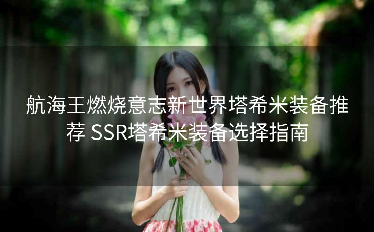 航海王燃烧意志新世界塔希米装备推荐 SSR塔希米装备选择指南