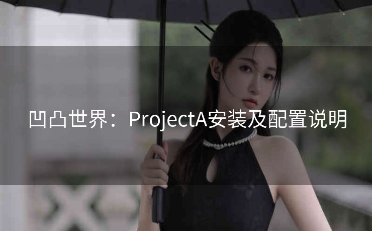 凹凸世界：ProjectA安装及配置说明