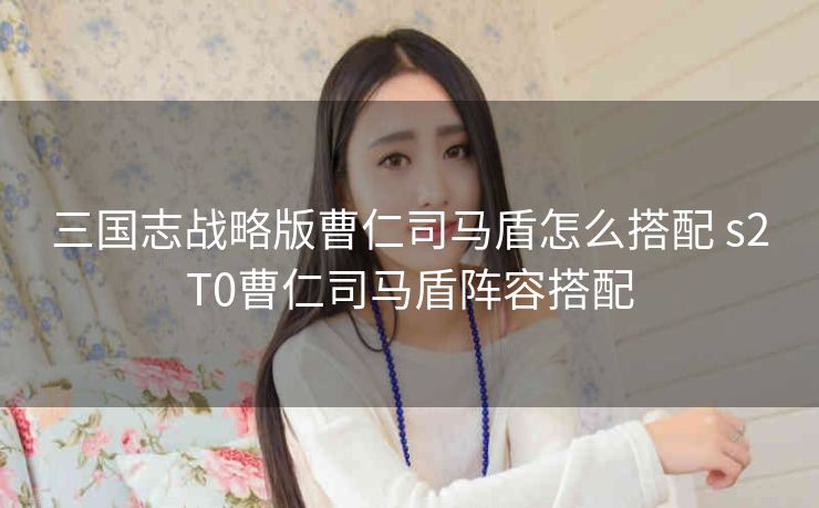 三国志战略版曹仁司马盾怎么搭配 s2T0曹仁司马盾阵容搭配