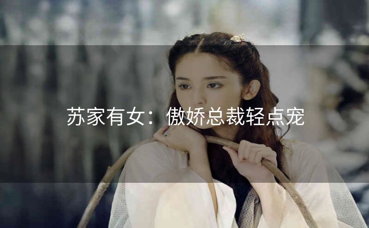 苏家有女：傲娇总裁轻点宠
