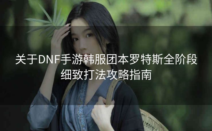 关于DNF手游韩服团本罗特斯全阶段细致打法攻略指南