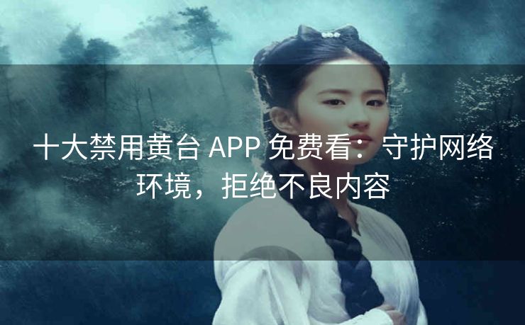 十大禁用黄台 APP 免费看：守护网络环境，拒绝不良内容