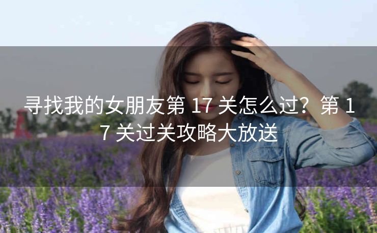 寻找我的女朋友第 17 关怎么过？第 17 关过关攻略大放送