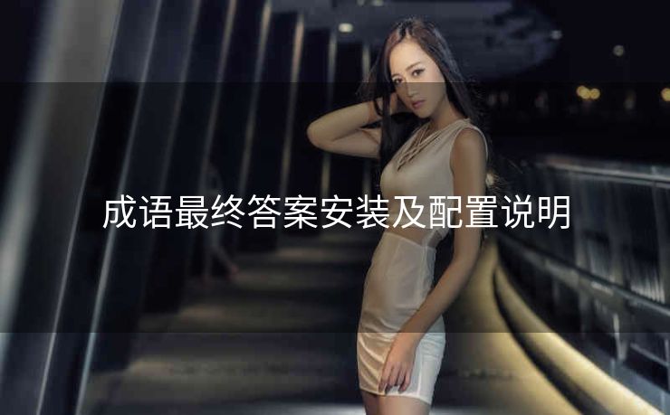 成语最终答案安装及配置说明