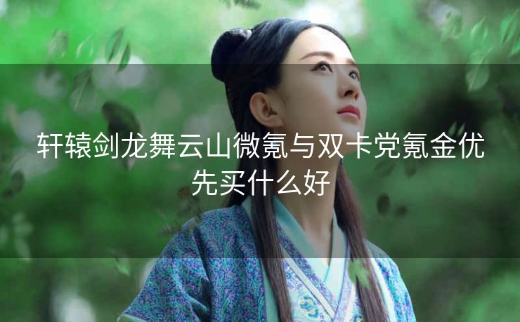 轩辕剑龙舞云山微氪与双卡党氪金优先买什么好