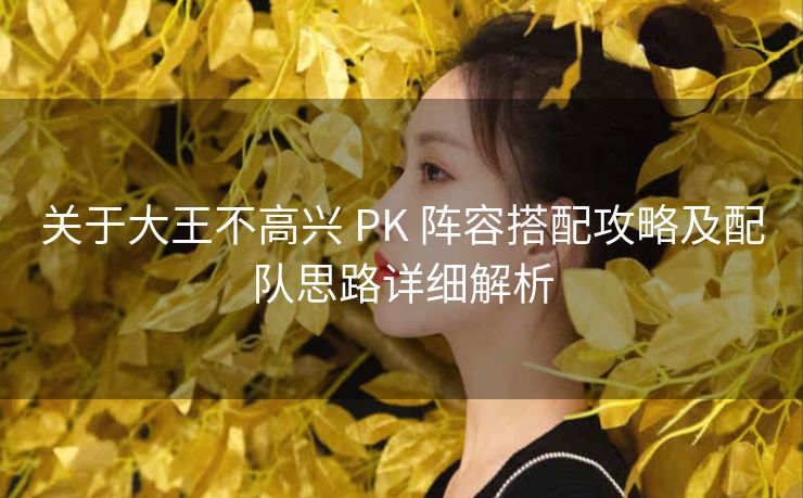 关于大王不高兴 PK 阵容搭配攻略及配队思路详细解析