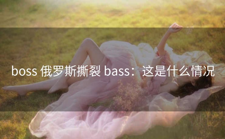 boss 俄罗斯撕裂 bass：这是什么情况