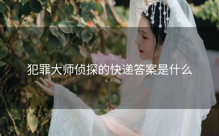 犯罪大师侦探的快递答案是什么