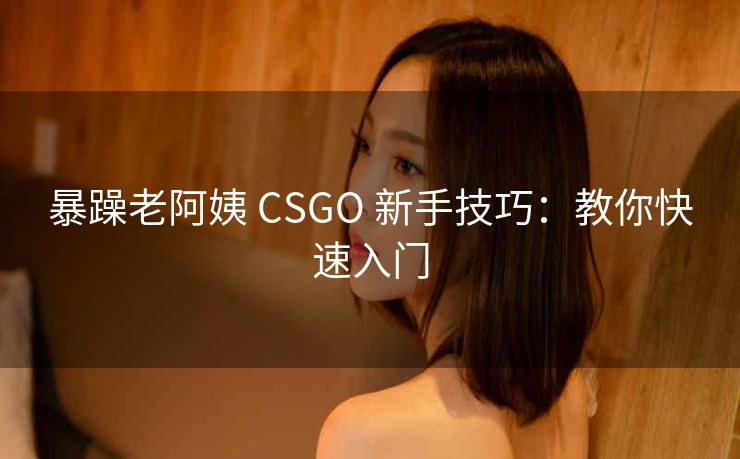 暴躁老阿姨 CSGO 新手技巧：教你快速入门