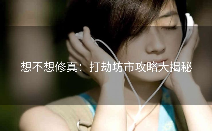 想不想修真：打劫坊市攻略大揭秘