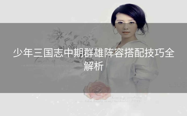 少年三国志中期群雄阵容搭配技巧全解析