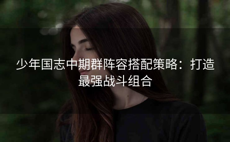 少年国志中期群阵容搭配策略：打造最强战斗组合