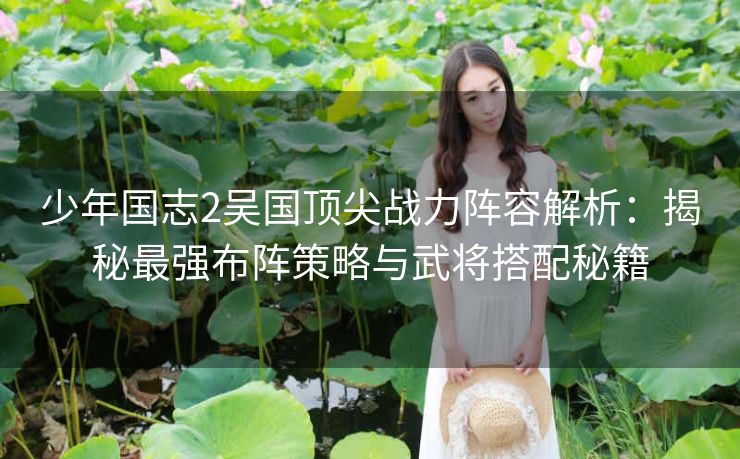 少年国志2吴国顶尖战力阵容解析：揭秘最强布阵策略与武将搭配秘籍